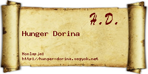 Hunger Dorina névjegykártya